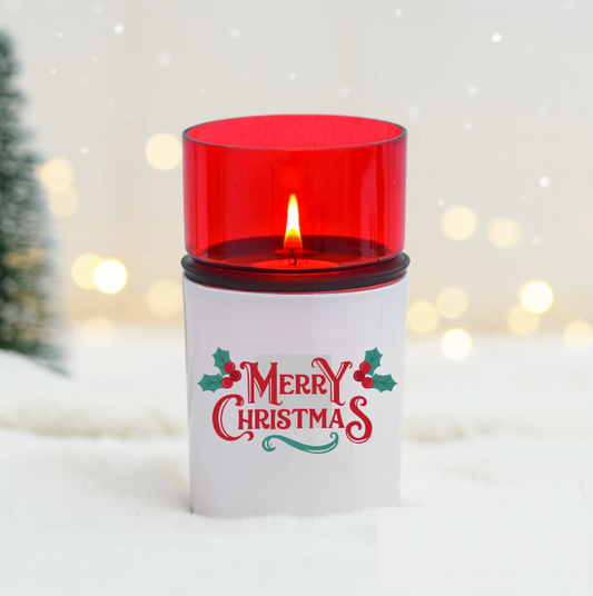 Christmas Manifestation Candles – Elegant, Safe & Pure – 10 Candles & 1 Luxurious Holder