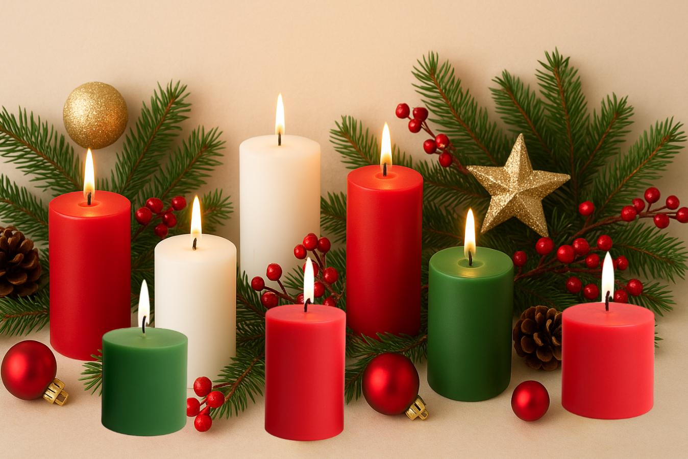Christmas Scented Pillar Candle