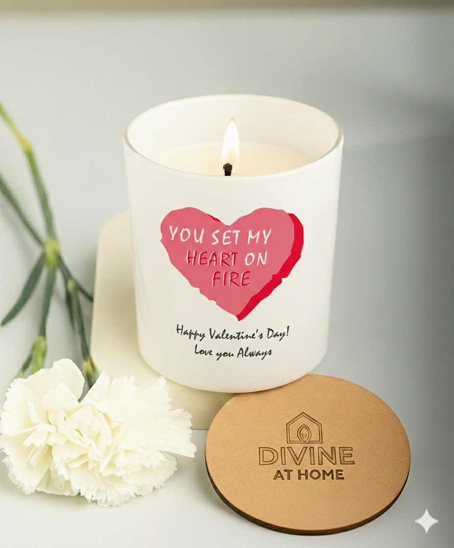 Valentine's Glass Scented Candles